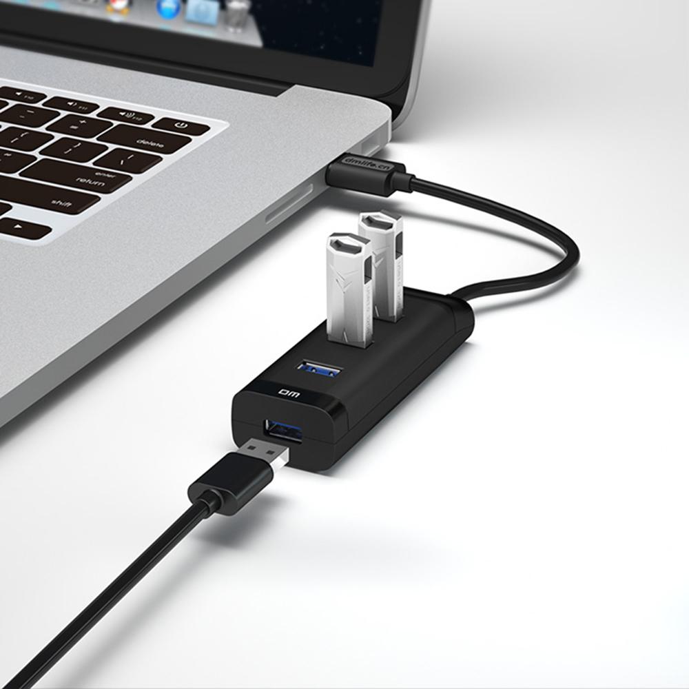 DM CHB007 4 Ports USB 3.0 Hub 5Gbps High Speed Transfer Docking Station with 120cm Cable