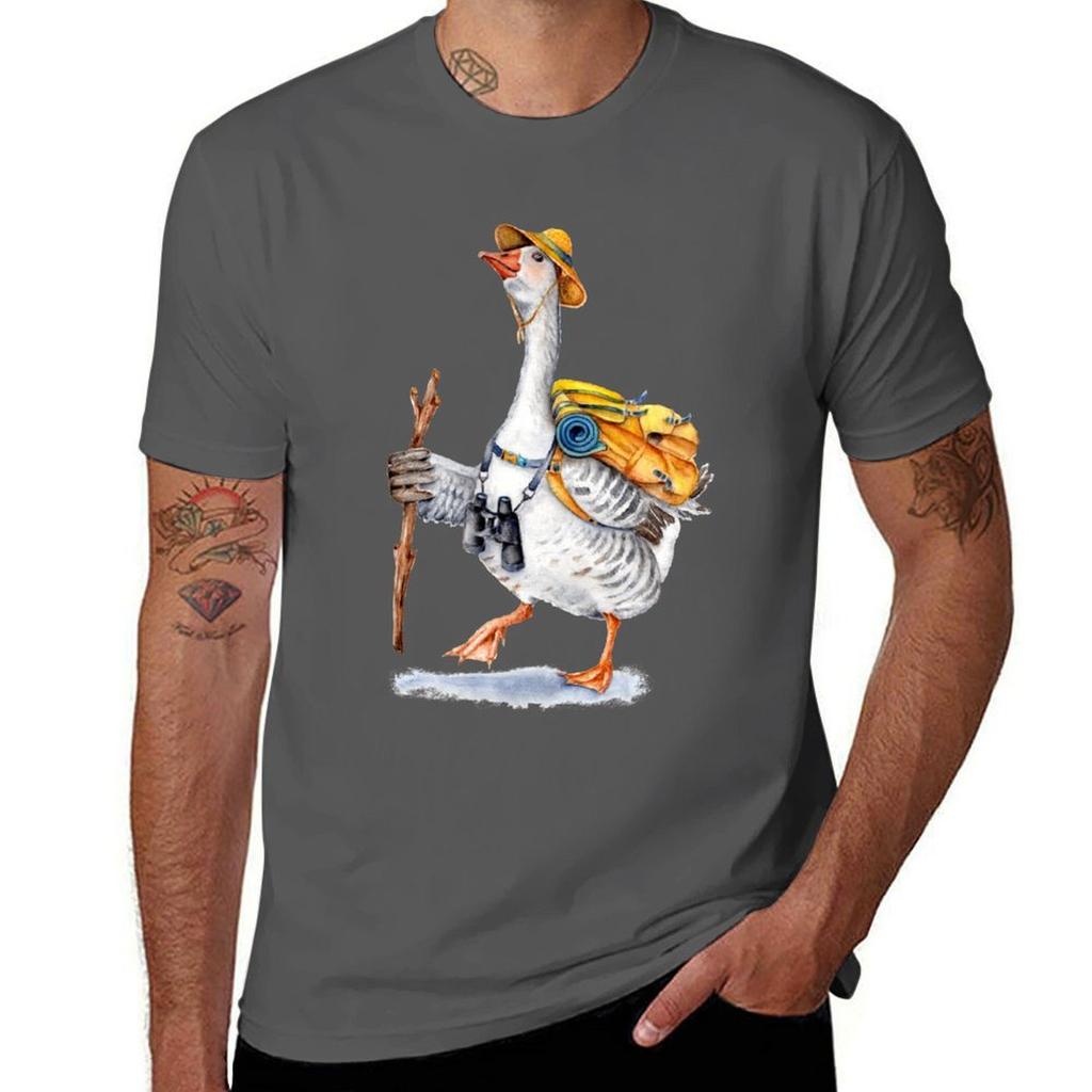 Hiking Goose Tshirt Plus Size Short Sleeve Tshirt