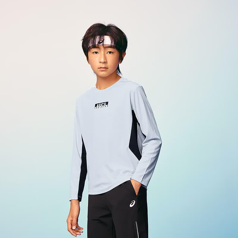 ASICS Kids' Long Sleeve Anti-Bacterial Moisture-Wicking Performance T-Shirt