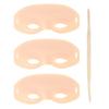 3pcs Microblading Practice Skin Silicone Plush with Elastic Adjustable Tape Wearable Eyebrow Tattoo Practice Headband