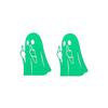 Halloween Decorative Window Stickers: Glowing Middle Finger Decals