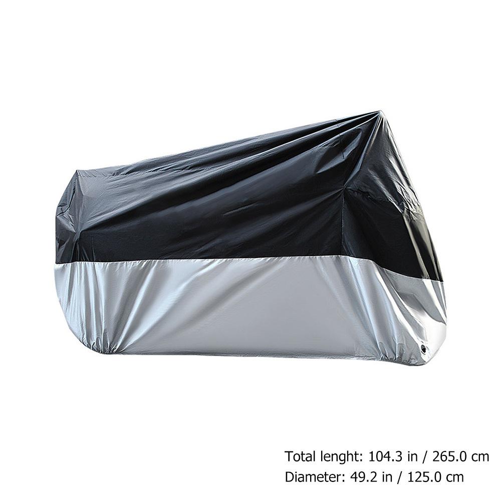 Durable Waterproof Cover for Motorbike All Season Protection Dustproof Motorcycle Cover Shelter Tent Black Wrap for Bike Storage 230X125cm