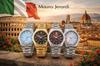 10 ATM wasserdicht Edelstahl Baguette Kristalllünette [Mauro Gerardi] Solarbetriebene Herrenuhr, Widerstandsfähigkeit, Stahl, (MJ075-1)