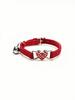 1pc Pet Collar With Rhinestone Heart & Bell Decoration, Cat Collar
