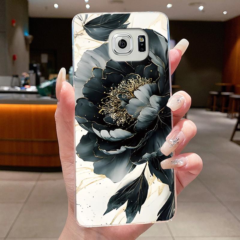 Hülle Für Samsung Galaxy S6 Edge Plus Blume Schmetterling Handyhüllen Für Samsung S5 S6 Edge+ Weiches Silikon Transparente TPU Hüllen