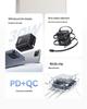 USAMS 30W GaN Retractable Compact Fast Charger for Apple & Android (EU/UK Compatible)