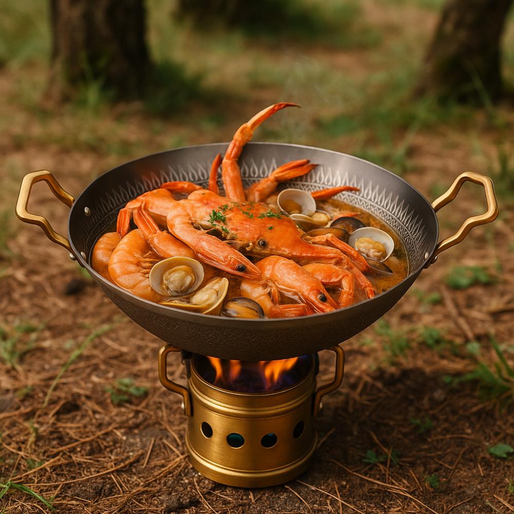 Durable Stainless Steel Stove Pot 24/26/28cm with Handle Dry Boiler Non Stick Honeycomb Wok Household