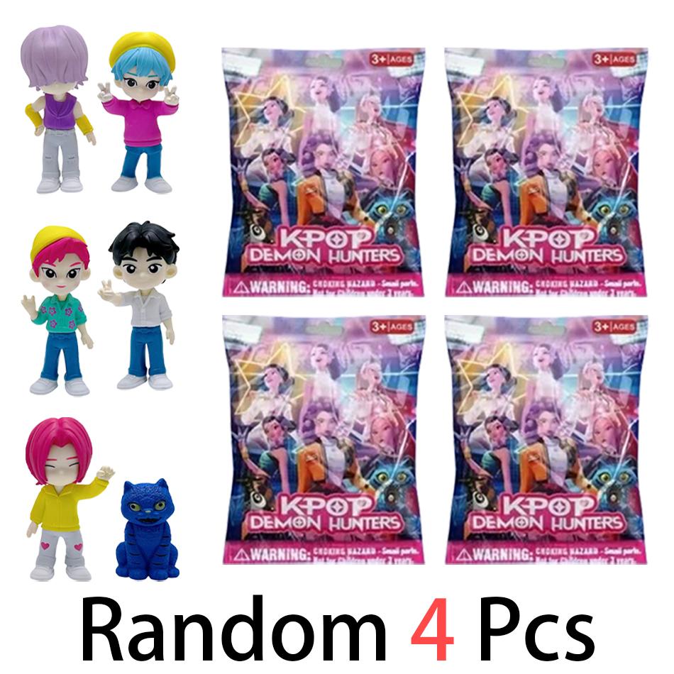 Anime K-pop Demon Hunters Series Figure Bag Tiger Figurine Toy Desk Decoration Statues Ornament Halloween Christmas Kid Gifts