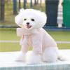 Fashionable Cotton Dog Coat Autumn Winter Diamond Plaid Scarf Pattern Casual Universal Pet Jacket Green Apricot Pink