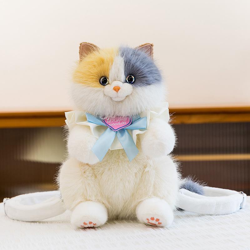 Kreativer Simulations-Süßer Stoffpuppen-Katzen-Rucksack Plüschtier Katzenpuppe Puppe Puppe Kindergeburtstagsgeschenk