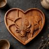 Highland Cow Wooden Charcuterie Board Wooden Heart Shaped Food Platter For Food Snacks Fruits Meats Party Family Gathering