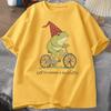 Off To Cause A Kerfuffle Frog T-Shirt Funny Weirdcore Sayings Unique Tshirt Adults Joker Women Graphic Tee Women Summer Tops Y2K