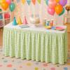 Pastoral Floral Fruit Print Table Skirt Dustproof Party Decoration for Birthday Home Cabinet Cover 140cm 180cm 210cm 275cm