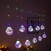 LED Santa Claus Wishing Ball Curtain Lights for Romantic Holiday Decorations and Store Window Displays