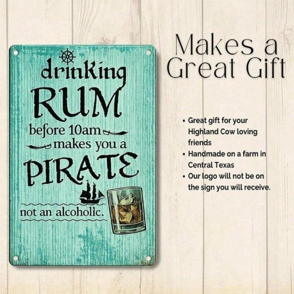 Retro Metal Sign Humorous Bar Decor Wall Art 20x30cm
