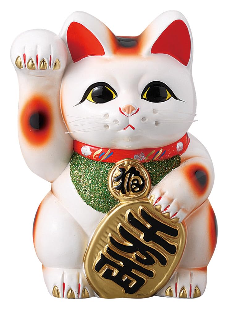 

Счастливый кот 18 x 16 x 25 см Белый овальный кот 8 Правая лапа приносит деньги Керамика Токонамэ Яки Сделано в Японии Ale-net Манэки-нэко (ЧАС) Нет. белый