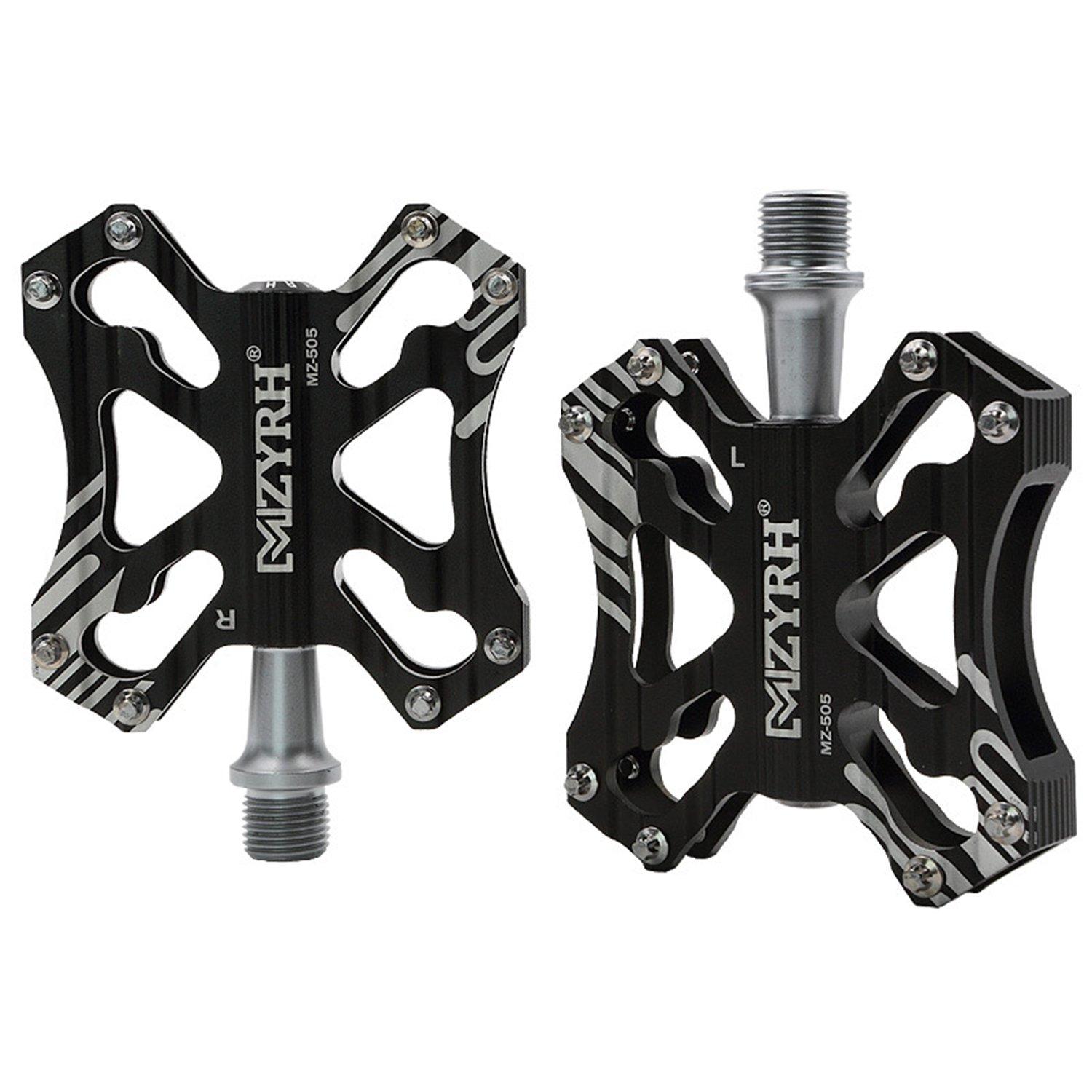 

ThinkTop Bicycle Aluminum for Road and Mountain Black 3-Bearing Pedals, 9/16 Axle, Ultra-Lightweight Alloy, High-Strength Lubricant, Bikes, MTBs,