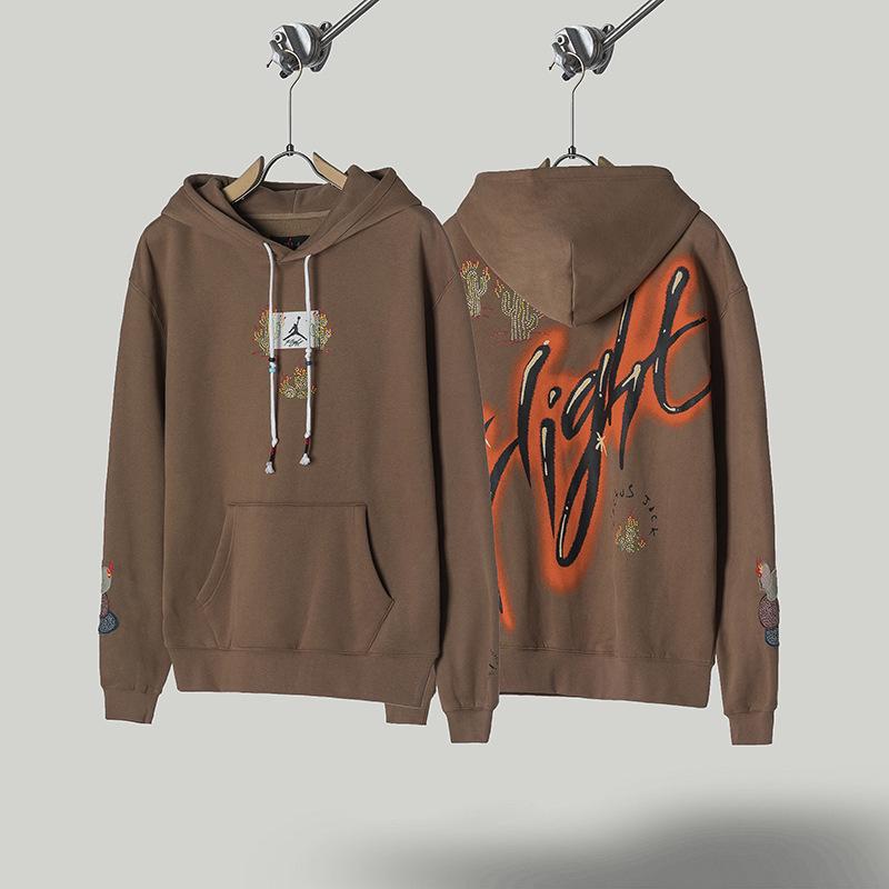 Travis Scott Inverted Hook Fleece Hoodie & Lässige Hose für Herren/Damen
