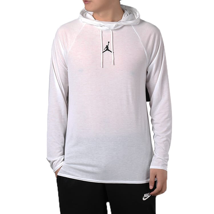 Jordan Sweatshirts Men's White Hooded Moderate Regular CD5188-100