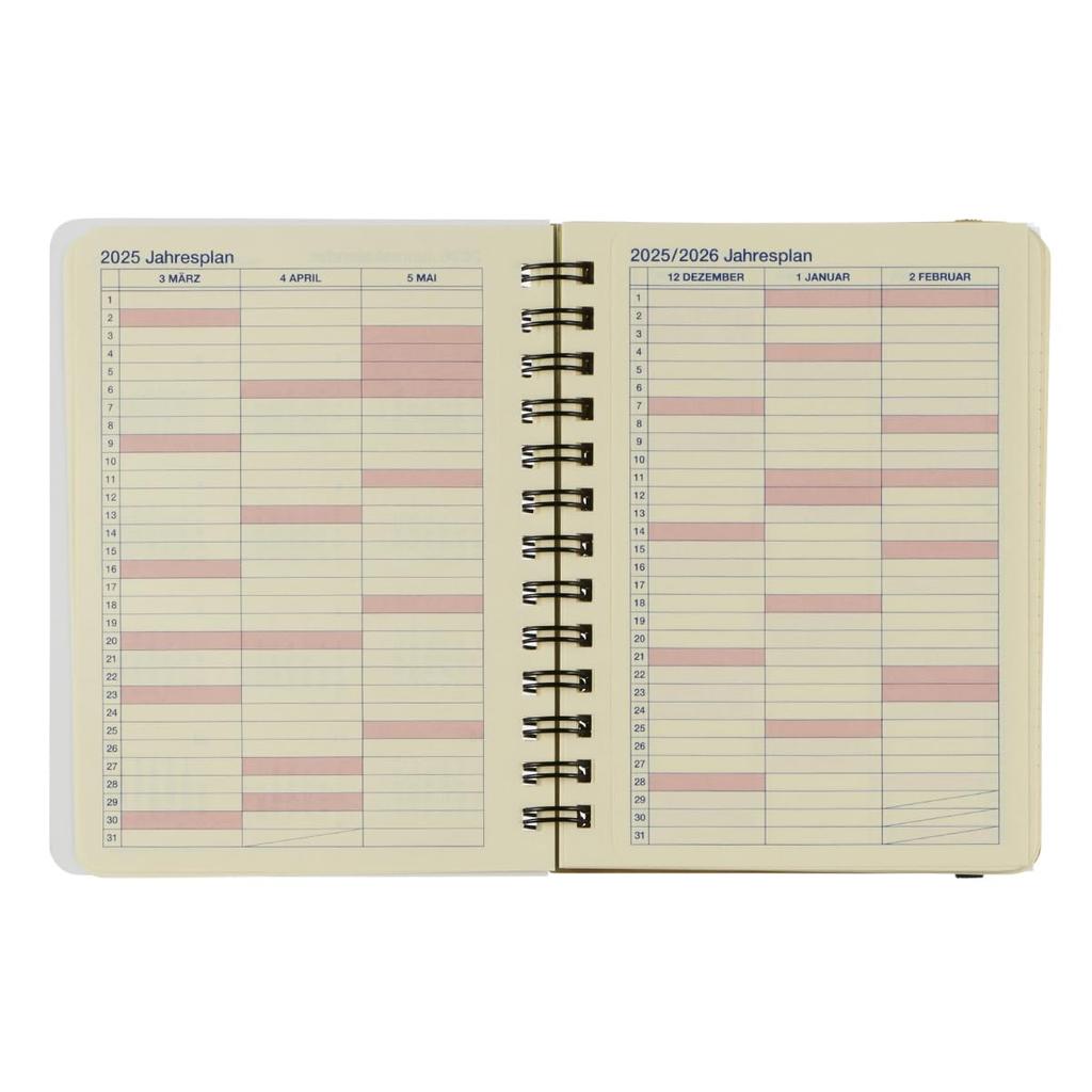 Delfonics Planner 2025-2026 Edition (Starting March 2025) Rollbahn Diary M Monthly Planner (Dark Blue)