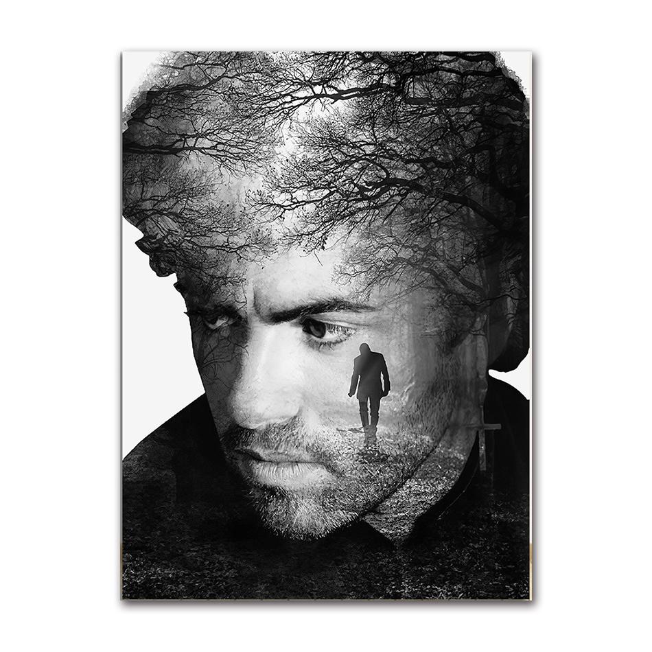George Michael Music Singer Prints Wall Pictures For Living Room Home Decor Star Poster Painting Art Canvas 21X30CMNo Framed