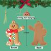 12pcs New Gingerbread Man Christmas Tree Hanging Pendant Wooden Funny Xmas Tree Ornament Home Decoration Kid Gift New Year Decor