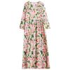 2025 New Floral Vacation Style Travel Round Neck Vintage Long Skirt Flesh Covering Dresses