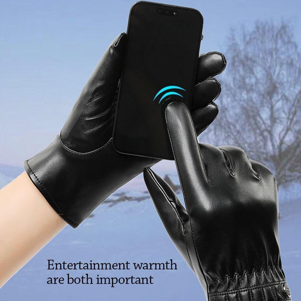 Fashion Touchable Screen Winter Gloves Warm Waterproof Skiing Gloves Cold Proof Lining Fleece Driving Mittens Unisex