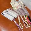 Candy Card Bag Is Suitable for iPhone16promax Lanyard Mobile Phone Case Apple 15 Transparent Non-yellow 14 Anti-drop Cover