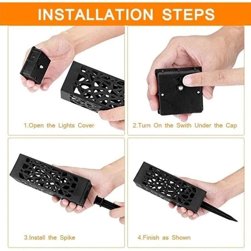 Solar-Landschaftsrasenleuchte für den Außenbereich, wasserdichte Außenleuchten, Solar-Gartenleuchten, Solar-Hofleuchten für Weg, Terrasse, Hof