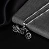Accessories, Retro Trendy Man Domineering Pendant, Stainless Steel Creative Skull Motorcycle Pendant Necklace