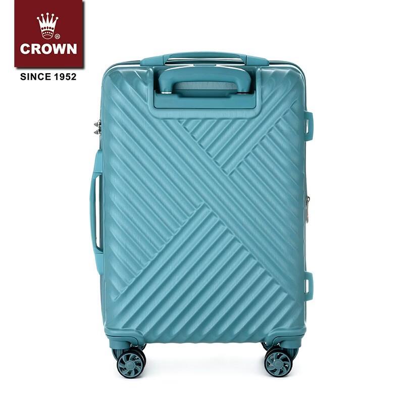 CROWN C-F2010A Brushed Hardshell Carry-on Luggage with Laptop Compartment