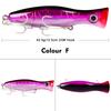 Topwater Trolling Artificial Hard Baits Crankbait Big Popper Fishing Lures Baits with Hook for Trout Fishing Tackle