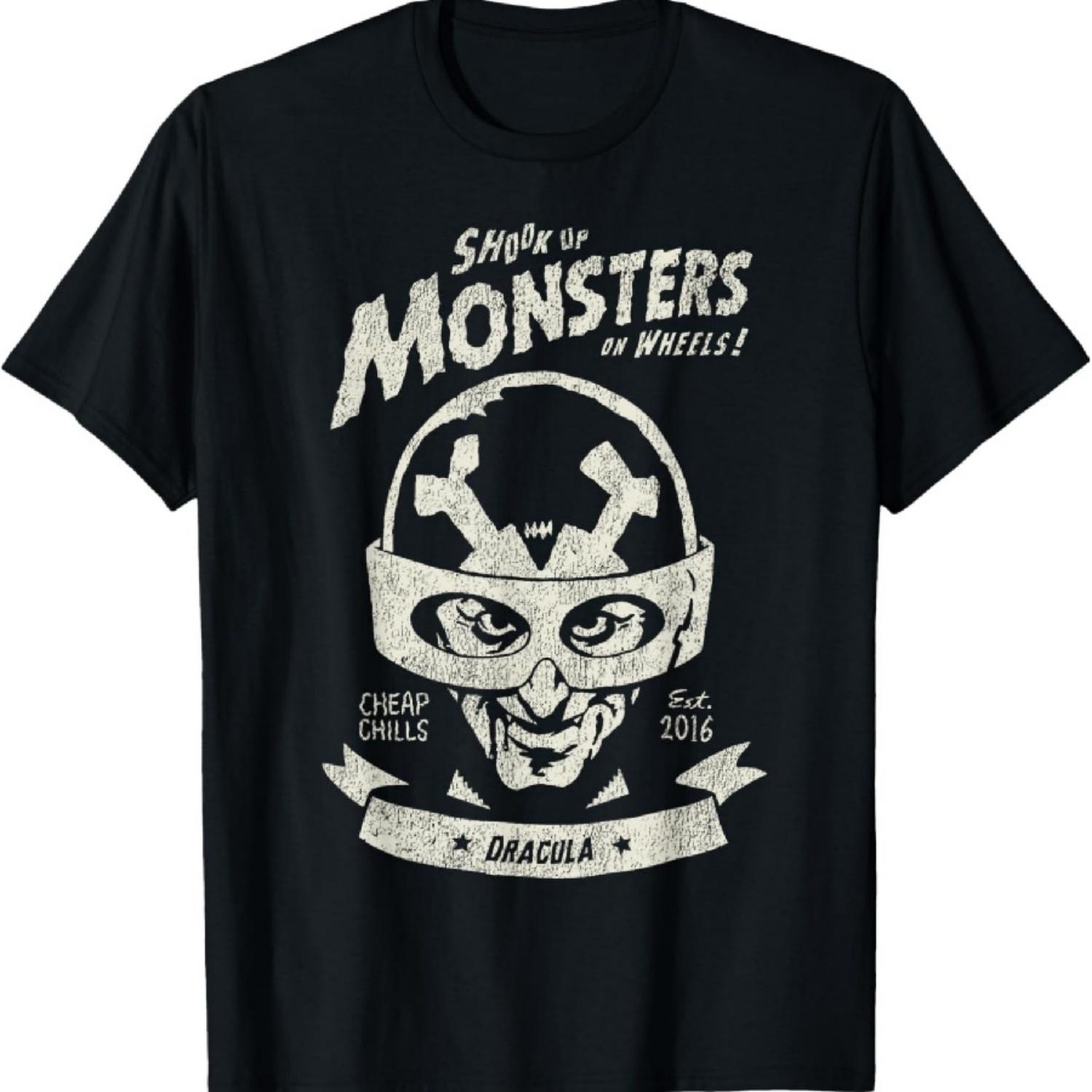 Dracula - Monsters on Wheels Motorcycle Club Classic Vampire T-Shirt S