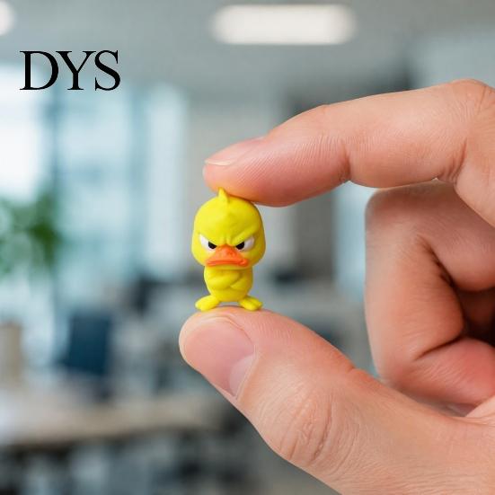 Angry Duck Model 3D Printed Yellow Ornament, Funny Desk Miniature Figurine Decoration, Cute for Home Office Decor Unique Gift Coworkers