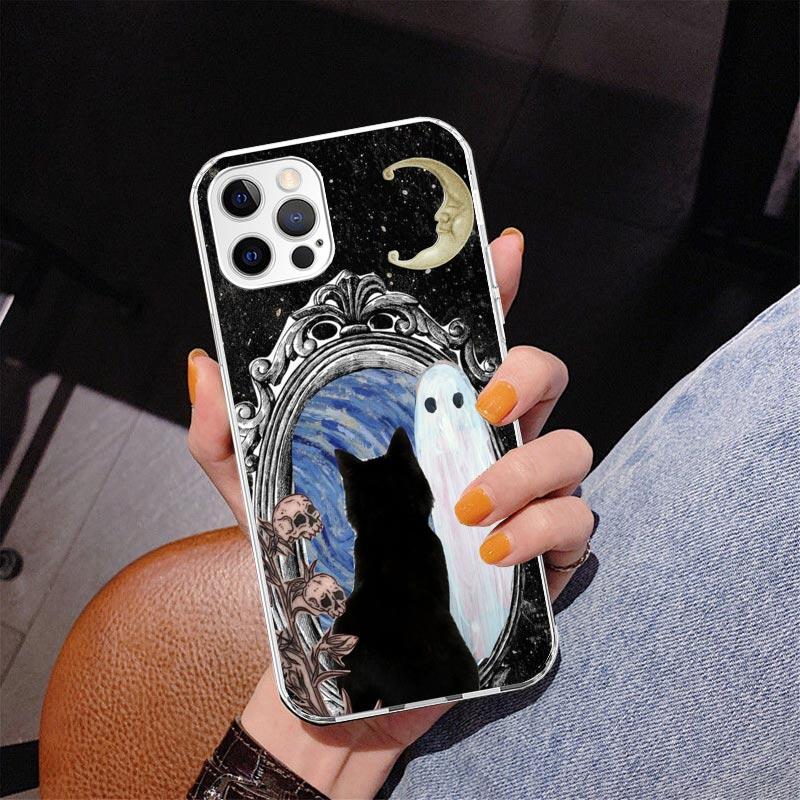Witch And Cat Colorful Cute Phone Case For iPhone 17 Air 16 Pro Max 16E 15 + 14 Plus 11 12 13 Mini 7 8 SE Gift Print Cover Funda
