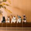Vissen 5-delige Set Vissen Beeldje Hars Echte Vissen Japanse Kalmerende Hangende Decoratie Vis Tank Aquarium Tuin Decor Dec