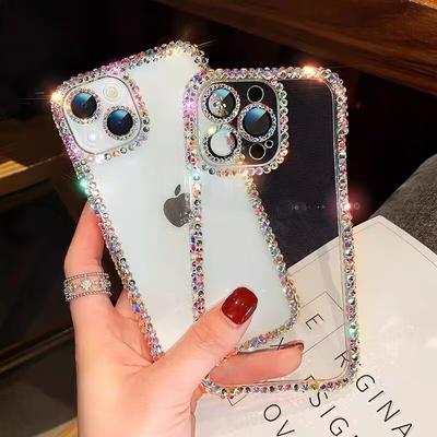 Για iPhone15 14 13 12 11 Pro Max X XR XS Διάφανο Πλήρως Περιεκτικό Ανθεκτικό στις Πτώσεις Μαλακή Σιλικόνη Προστατευτική Διαμάντια Θήκη Τηλεφώνου Θεά Πολυτελής Φλας