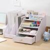 Simple Desktop Storage Rack - Desk Organizer - Multi-level Office Table Clutter Storage Rack - Standing Layer Shelf