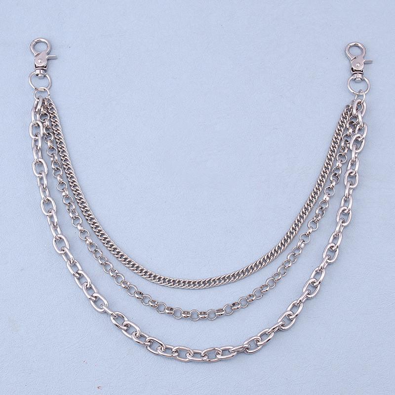 Retro Minimalist Punk Waist Chain With Metal Link Belt For Youth And Adults