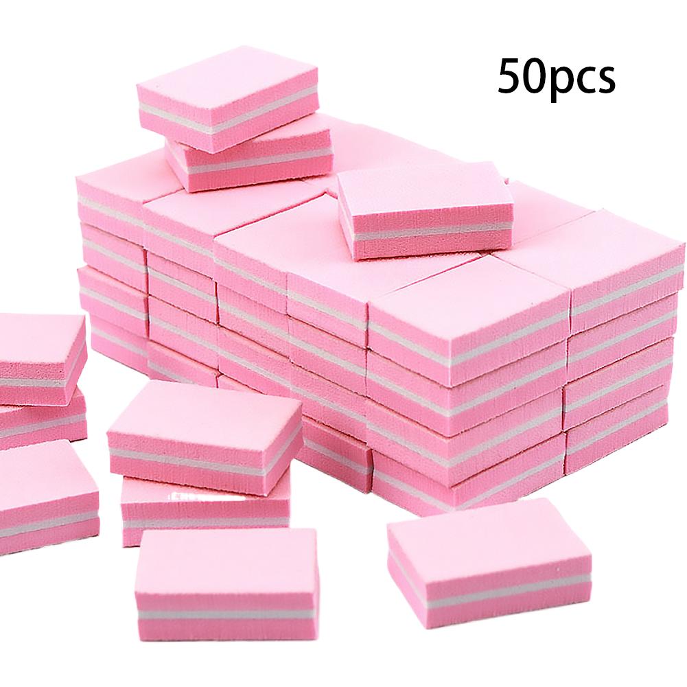 50PCS Mini Sponge Nail File Buffing Sanding Files Block Nail Polisher Manicure Tool Pedicure Sanding Sponge Nail Art tools