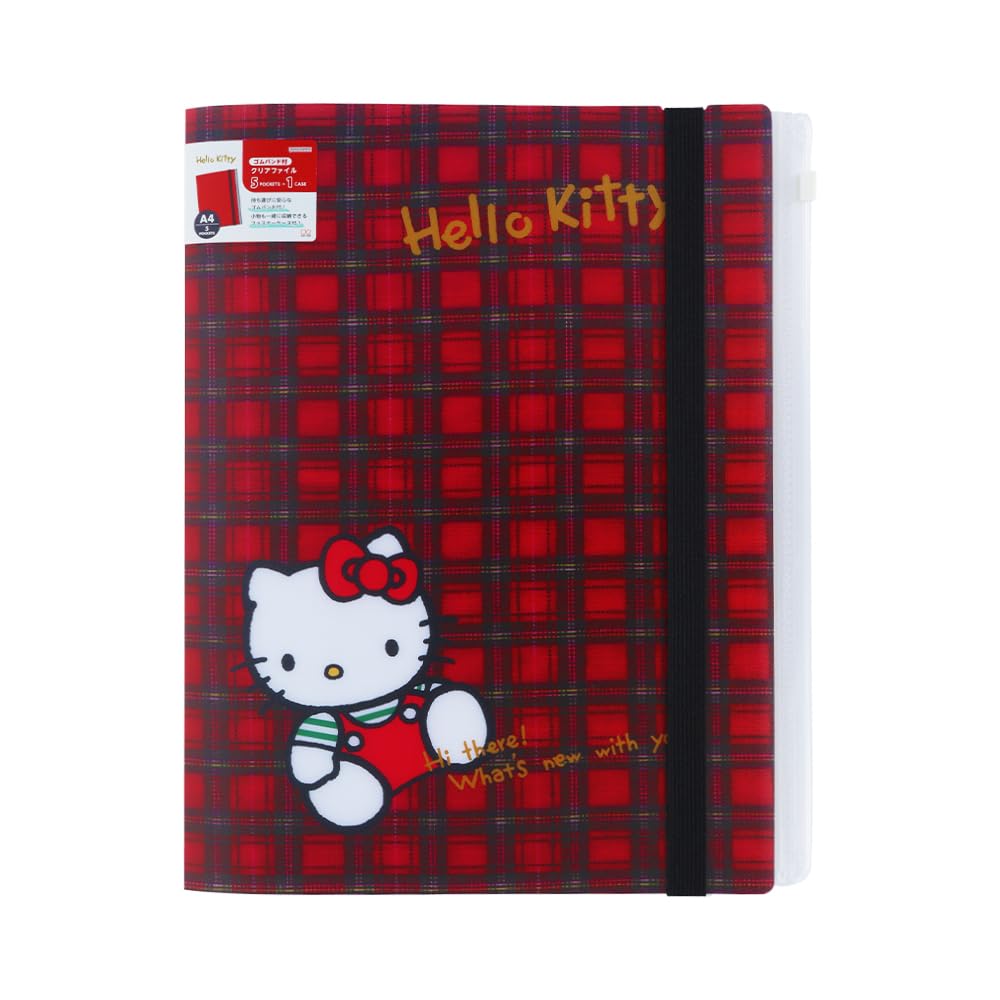 Stationery Sanrio Character Clear File with Hello Kitty S2172542 Sun-Star Band, Check,