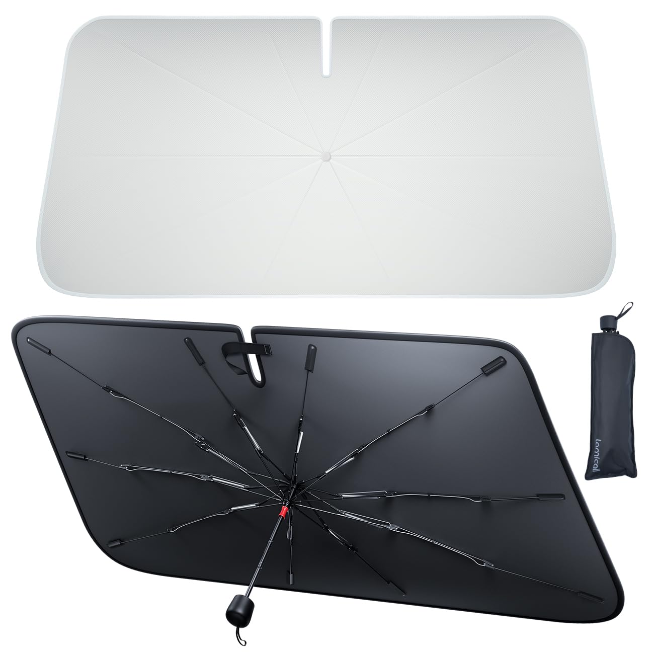 

Lamicall Зонт Типа Автомобильный Солнцезащитный Экран Передний: Солнцезащитный экран на лобовое стекло Автомобильный солнцезащитный экран Автомобиль L (144 x 78 cm) кремовый