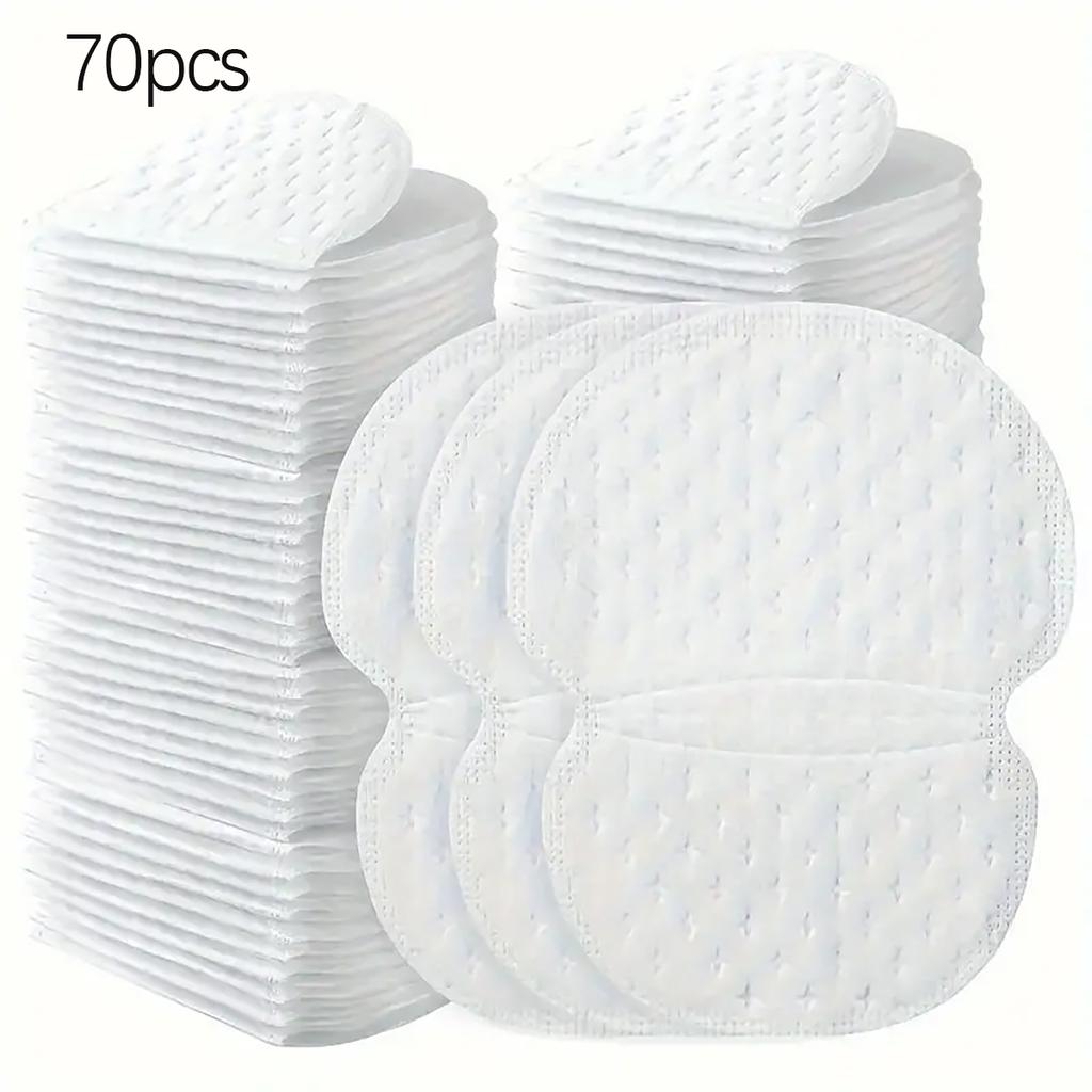 70pcs - Disposable Underarm Sweat Pads, Ultra-thin, Not Easily Visible, Comfortable, Sticky, Highly Absorbent, Odor Proof Patch