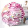 My Melody 's Dessert Shop Automatic Open/CloseCartoon Umbrella-CuteUmbrella with Cute Design, Portable 3-Fold Compact Umbrella for Men & Women, Valent