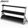 JIERUITE Multi-functional Trainer with 3-Tier Dumbbell Rack