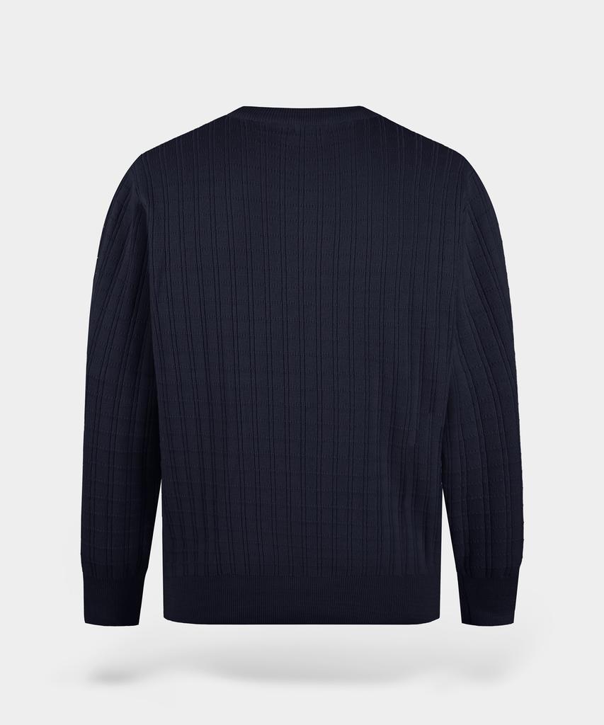 BIRBANTE Washable Cotton Square Round Knit - Dark Navy