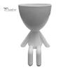 Office Desk Planter 3D Printed Sitting Human Figure Succulents Planter, 2-in-1 Desktop Pot & Decor Ornament, Matte Finish Flowerpot One-Piece