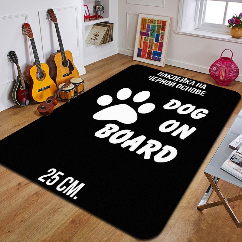 D-Dogs Paws Printed Carpet Fashion Yoga Mat Non-Slip Carpet Bedroom Decoration Outdoor Carpet Bedroom Birthday Gift