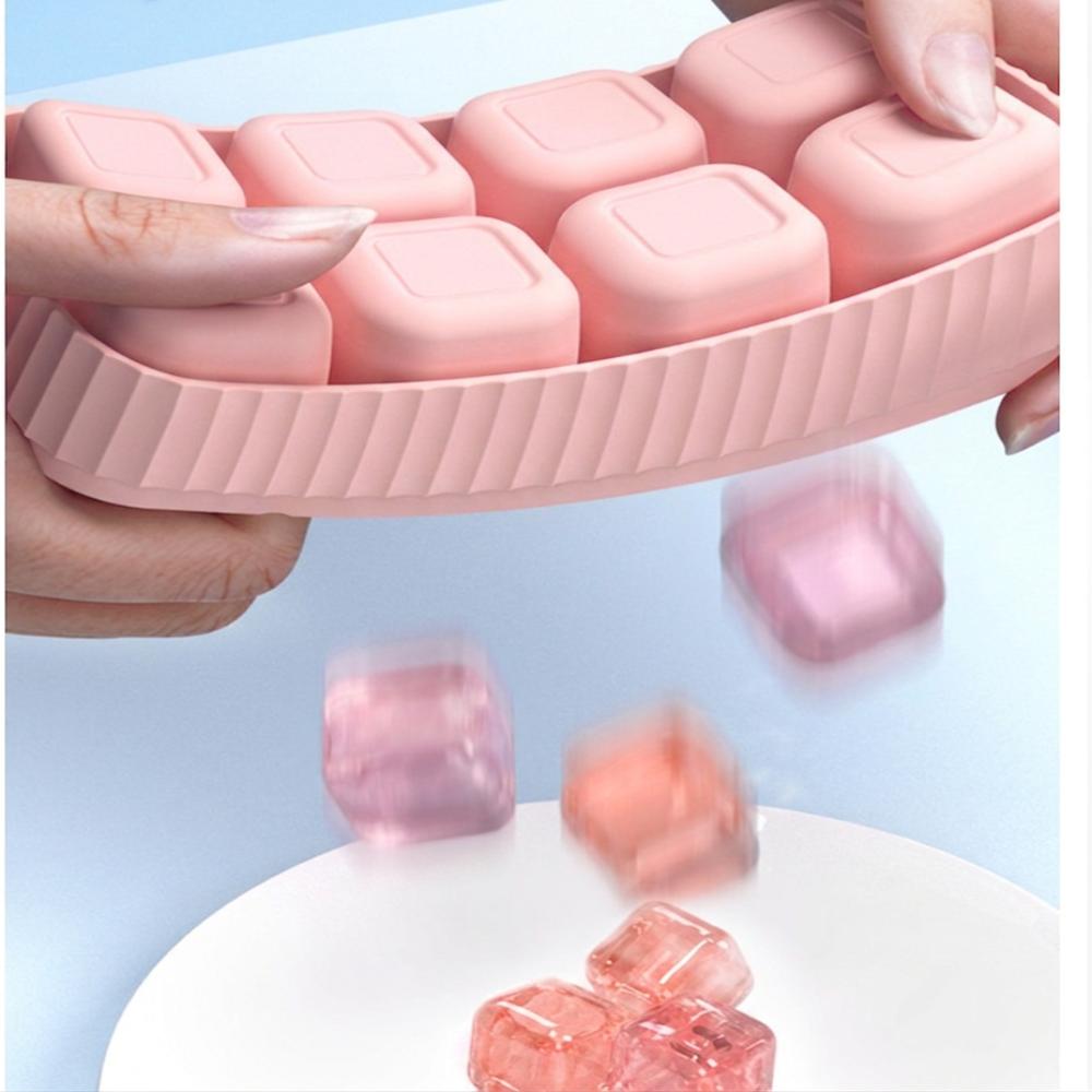 Silicone Ice Cube Trays With Lid Square Shape Flexible Ice Cube Tray Silicone Ice Cube Tray  Bar
